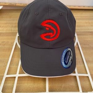 Preowned Men’s “ Atlanta Hawks” Hat/Cap. Adjustable Grey/Red